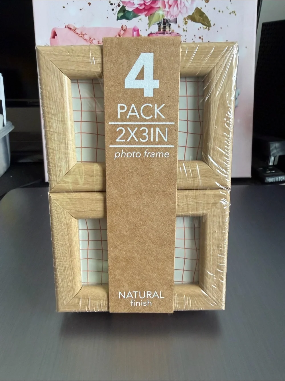 Natural Finish 4-Pack Mini Picture Frames - Natural Wood Color